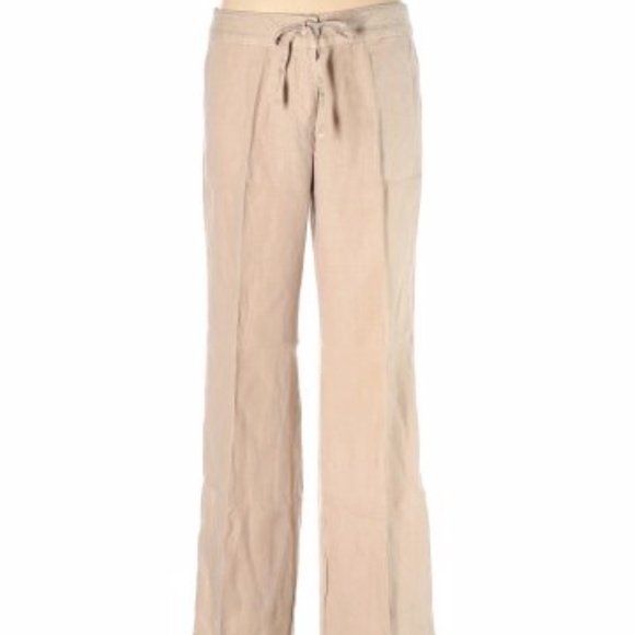 Tommy Bahama Pants - Tommy Bahama tan linen pants.  Leigh Fit.  8
